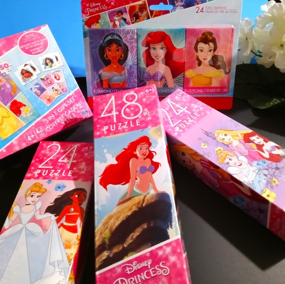 5PC Disney Princess Puzzles and More Set - Picture 5 of 7